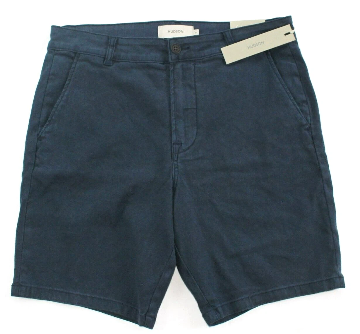 $180 New HUDSON Chino Shorts Men's 32 SMALL S Night Blue Navy LINEN Lyocell