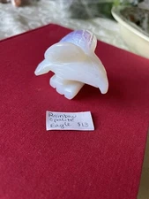 Natural rainbow Opalite Quartz Crystal Carved eagal Figurine Healing Decoration