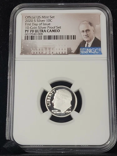 2020 S Silver 10c First Day of Issue NGC PF70 UC