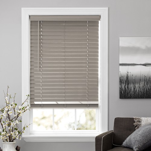 Better Homes & Gardens 2" Cordless Faux Wood Horizontal Blinds, Antique White - Picture 7 of 14