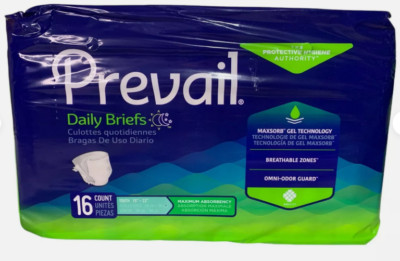 Prevail Daily Briefs Youth 15''-22  16 Count Underwear Diaper Pull Up Lot of 6