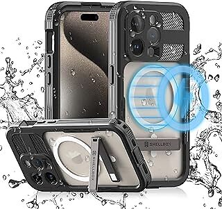 FXXXLTF Compatible with iPhone 15 Pro Max Waterproof Case with Stand| Shockproof