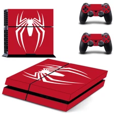 PS4 Skin & Controllers Skin Vinyl Cover Sticker For PlayStation 4 Spider Man USA