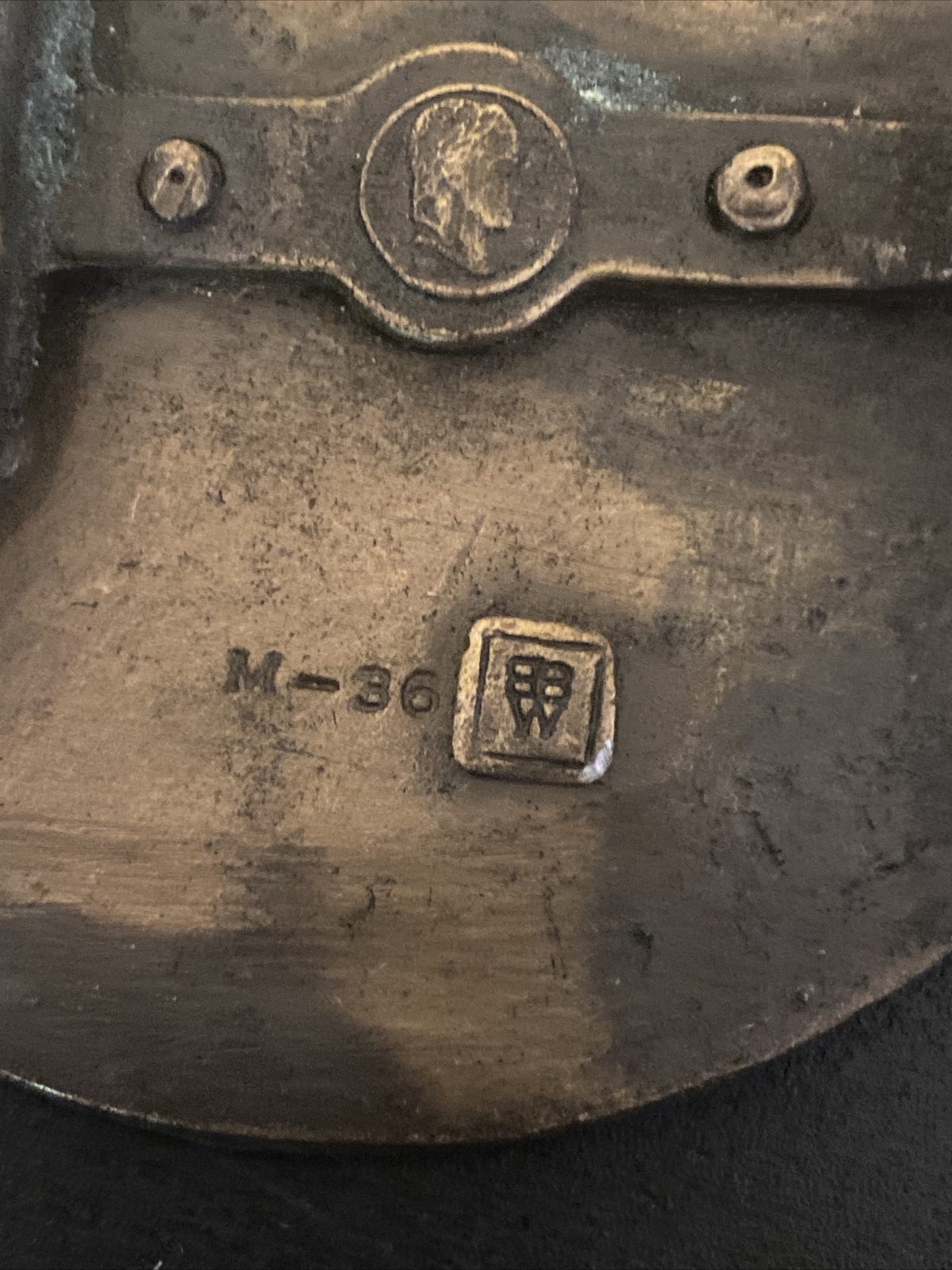 Vintage Equestrian Belt Buckle Propert's Leather and Saddle Soap M36