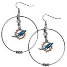 Miami Dolphins 2 inch Hoop Earrings NFL Licensed Football Jewelry