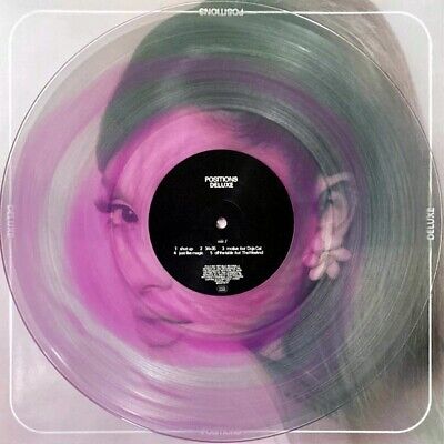 Ariana GRANDE Positions DeLuXe Ed CANADA 12 PuRPLe BLoB in CLeaR VINYL  Recrdsx2 