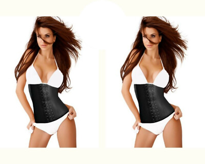 CLASSIC WAIST CINCHER WORKOUT GYM DEPORTIVA COLOMBIAN BLACK LATEX ANN SLIM 1021