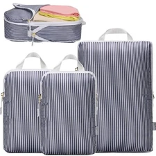 Compression Packing Cubes for Travel, Lightweight Luggage Organizers 3pc Set