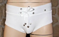 Maillot de bain slip blanc