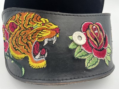 Leather Embroidered Sunglass Case Christian Audigier Big  display picture 3