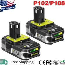 2Pack For RYOBI P108 18V Plus High Capacity Battery 18 Volt Lithium-Ion OEM