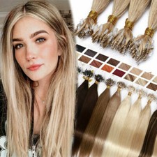Micro Ring Loop Hair Extensions Real Remy Human Hair Silicone Micro Beads Tip US