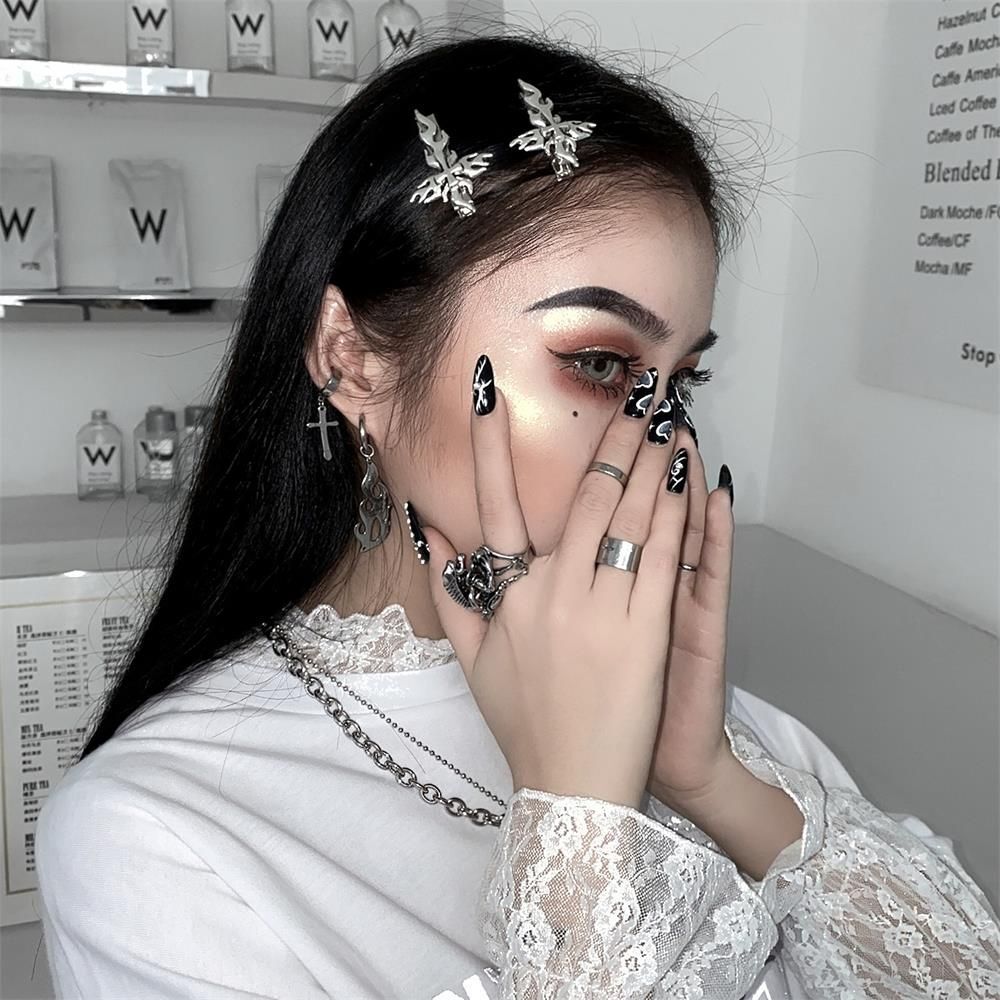 Acrylic Metal Trending Headwear Wave Sun Hairpins Barrette Flame Hair