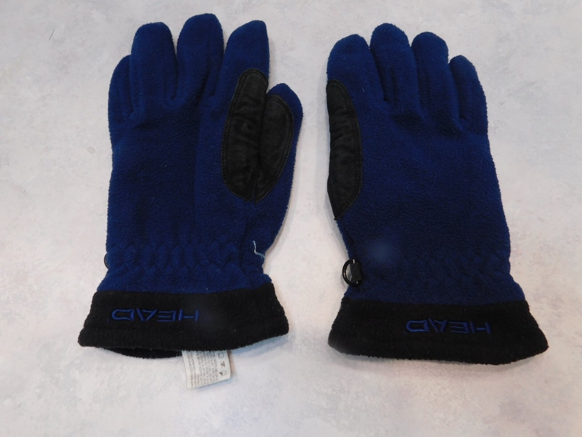 HEAD LADIES NAVY BLUE FLEECE WINTER GLOVES FLEECE LINING SIZE XXS