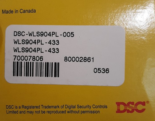DSC Wireless PIR WLS904PL-433 (NOS) - Picture 2 of 4