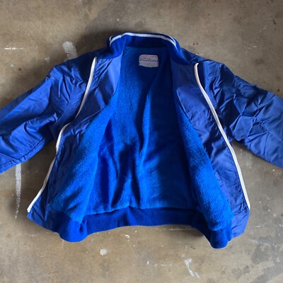 1970s LOS ANGELES L.A. DODGERS DANNY GOODMAN BLUE SATIN BOMBER