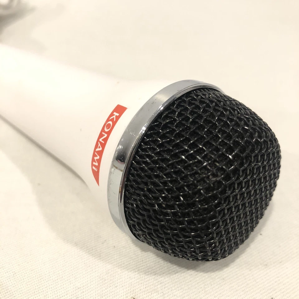 KONAMI WHITE WIRED MICROPHONE PS2 PS3 WII XBOX 360 USB E-UR20 ROCK BAND RAPSTAR - Image 3 of 4