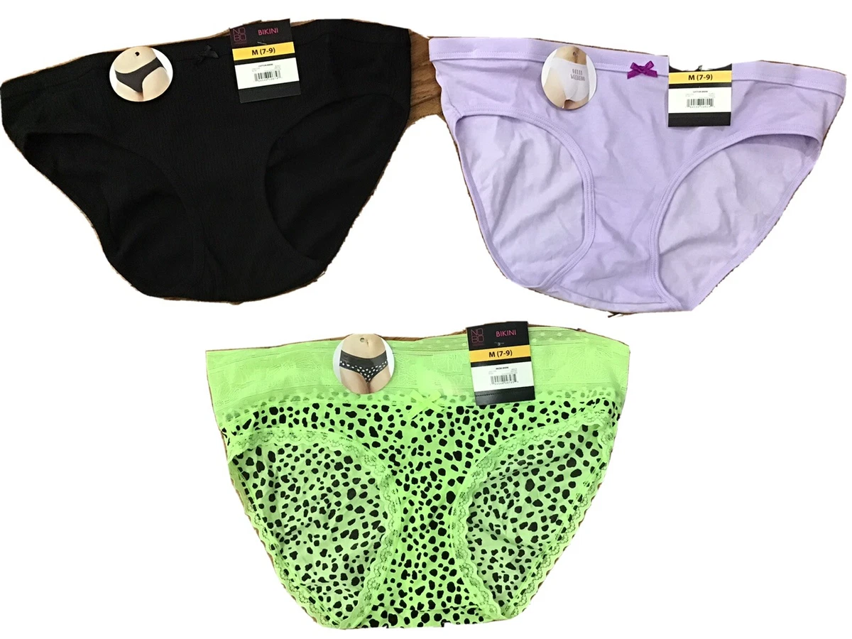 NWT NOBO No Boundaries Bikini Panties Size M (LOT OF 3 Pairs) (C49