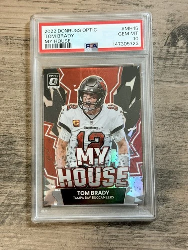 2022 Panini Donruss Optic Tom Brady My House #MH-15 Holo Prizm Buccaneers PSA 10