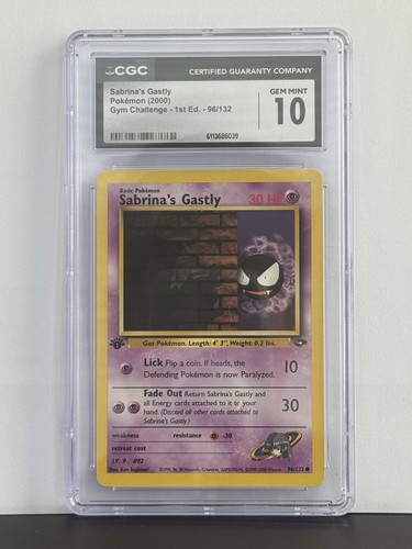 Sabrina's Gastly (1st Edition) graded CGC 10 for sale on eBay