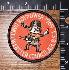 Daniel Webster Council New Hampshire Camp Carpenter Boy Power 1969 BSA Patch