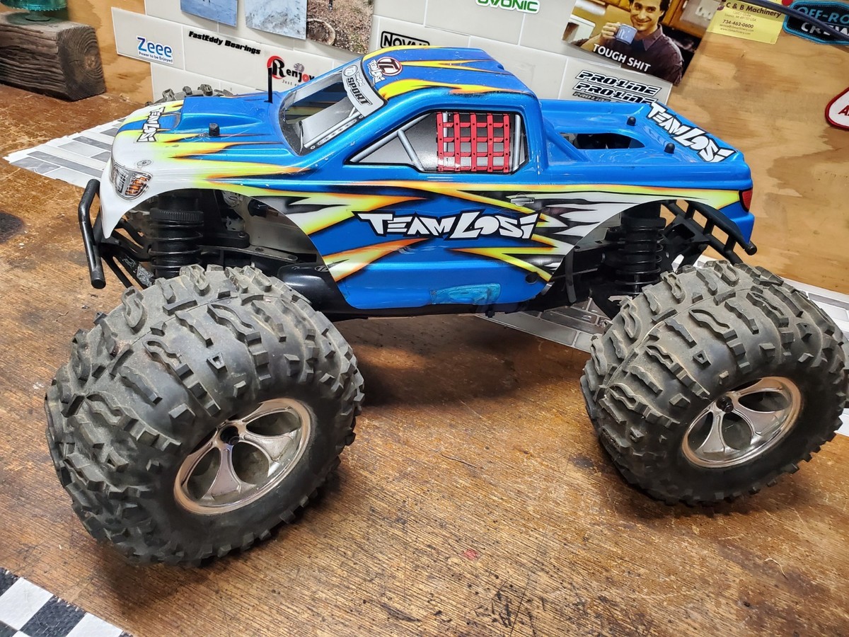 Vintage Losi LST Aftershock 454 Nitro Monster Truck Running | eBay