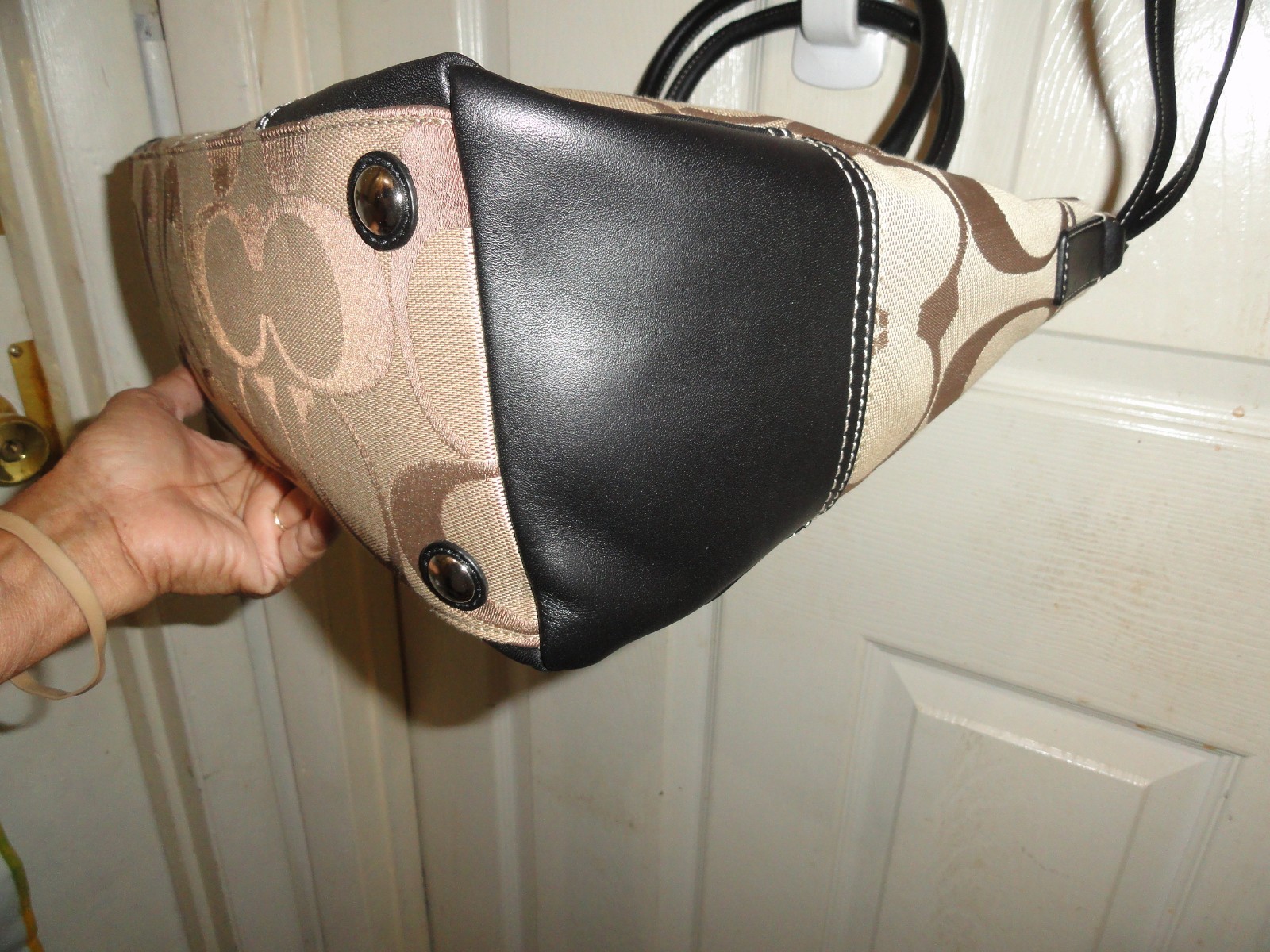 COACH HAMPTON SIGNATURE SATCHEL BAG NWT image 8