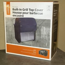 57-Inch Grill Top Cover for BBQs - Black Fabric Outdoor Protection Rain UV Sun