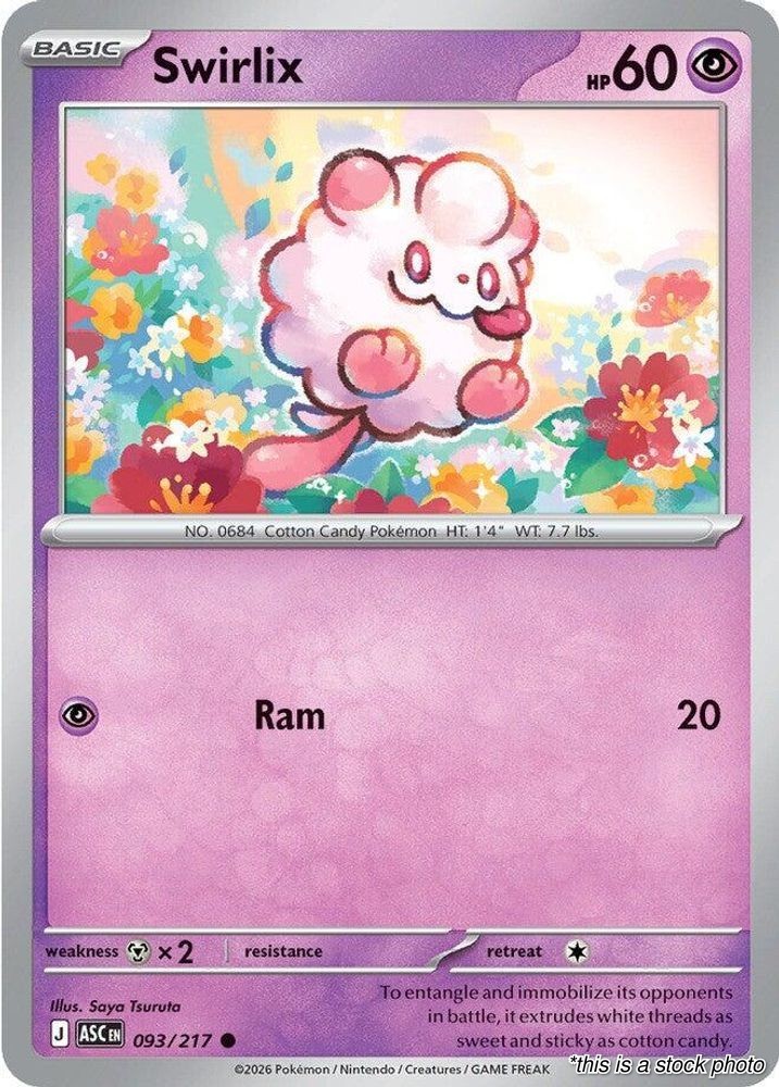 Pokemon- Swirlix [(ASC) - 093/217] NM Common