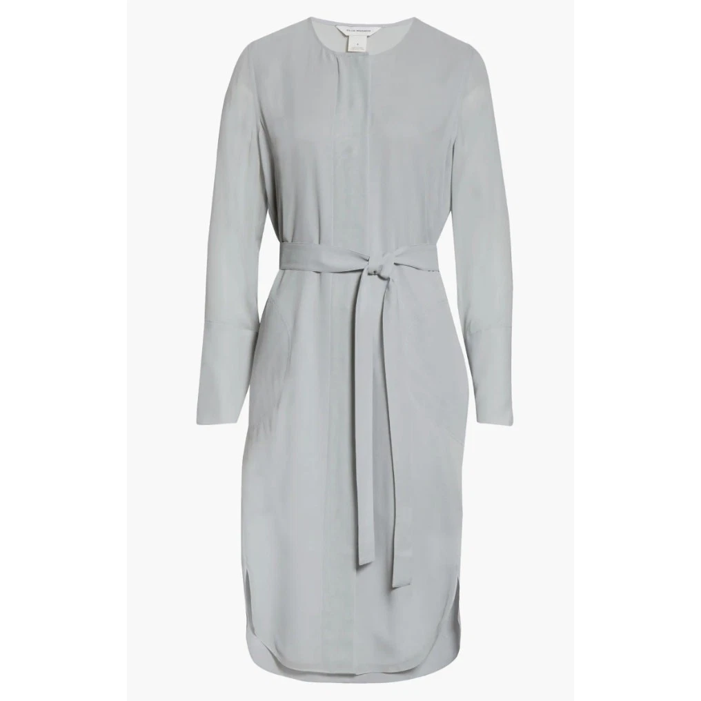 club monaco shirttail belted dress Club Monaco Shirt Tail Belted Robe Size 00 / Cloud