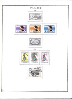 El Salvador collection 1965 1970 hinged on album pages