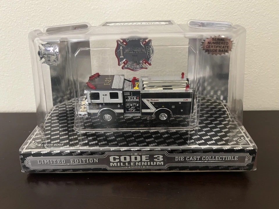 Code 3 Collectibles 12216 Millennium Luverne Pumper 1 64 Fire Truck MIB W/Sleeve - Image 3 of 4
