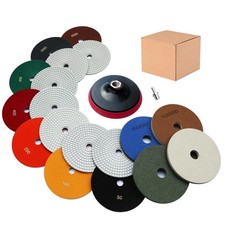Diamant Schleifpad-Set 150mm, 9 Stück Körnu...