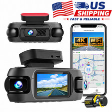 4 Channel 4K Dash Camera Front Rear Inside Recording 360 WiFi GPS Night Vision