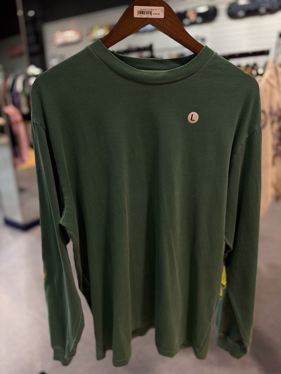 Supreme Cracked Long Sleeve Top Washed Green Size Large NEW 2026