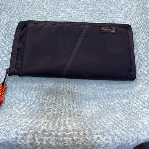 Eddie Bauer Travex Black Zip Around Organizer Cash Cards
