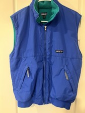Vintage 90s Patagonia Vest Blue Bomber Teal Synchilla Fleece USA Made