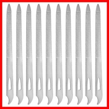10 Pcs Stainless Steel Double-sided Metal Nail Files for Fingernails  Toenails