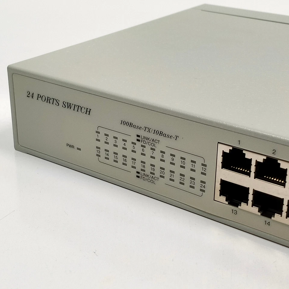 24-Port 100/10Mbps Fast Ethernet Unmanaged SOHO Networking Switch 18-0B-H24P-FF - Image 3 of 4