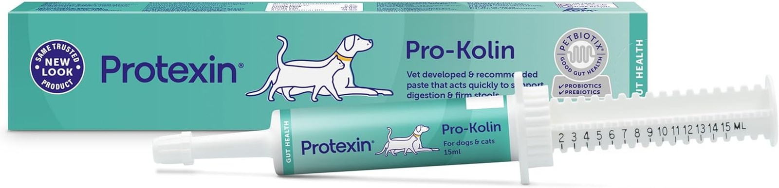 Protexin Pro-Kolin Digestive Support Paste 15ml Cats & Small Dogs Kaolin