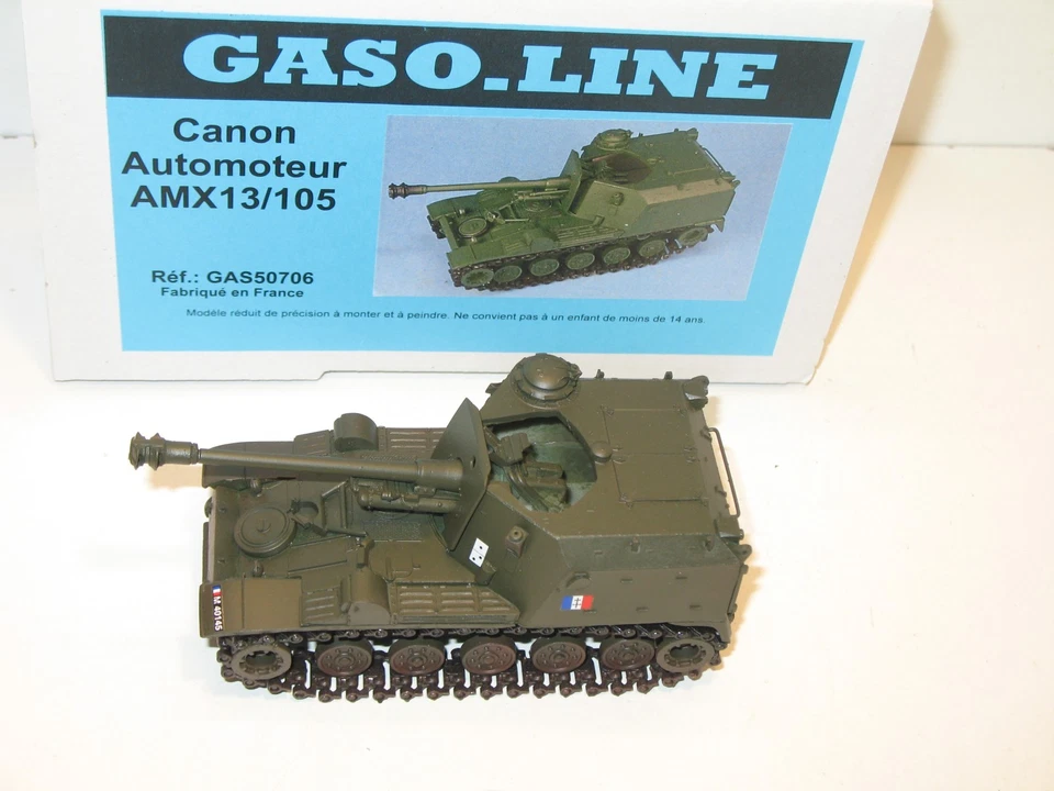 SOLIDO, Carro Armato Semovente AMX 13 Con Canone 105 Militare 1955, Gaso Line - Immagine 4 di 4