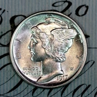 * 1917-P FSB * NEAR+ GEM BU MS MERCURY SILVER DIME * FROM ORIGINAL COLLECTION