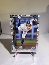 Tyler Glasnow 2025 Topps Series 1 #201 Spring Training Foil Los Angeles Dodgers