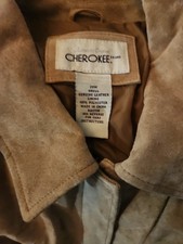 Cherokee Tan Leather Jacket Ladies 1x