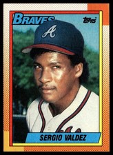 1990 Topps Sergio Valdez Rookie Atlanta Braves #199