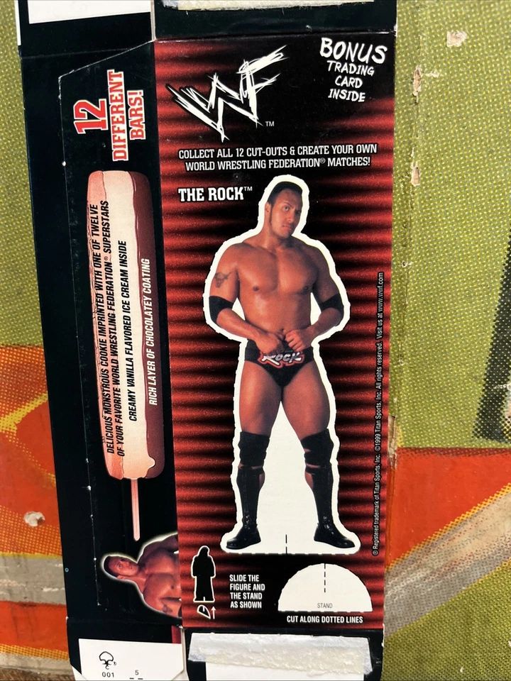 FIGURA DE CAJA DE HELADOS DE COLECCIÓN 2000 WWF THE ROCK WWE WCW RETRO BUEN HUMOR RARA Foto 2 de 4