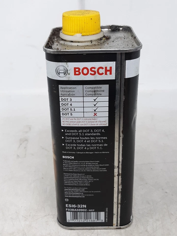 BOSCH ESI6-32N Brake Fluid (Direct Replacement for DOT 3, DOT 4, DOT 5.1) - 1Qt Foto 4 de 4