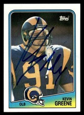 1988 Topps Football #300 Kevin Greene Signed Autograph (no COA)