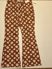 Wrangler Daisy Floral Buttonfly High Rise Fierce Flare Denim Jeans 32 waist
