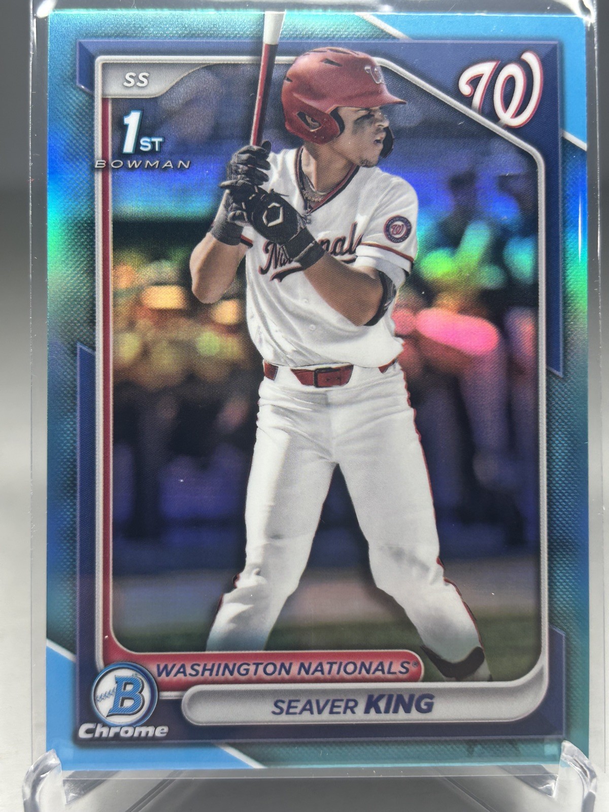 2024 Bowman Draft Seaver King Chrome Sky Blue Refractor 1st Prospect #BDC-62